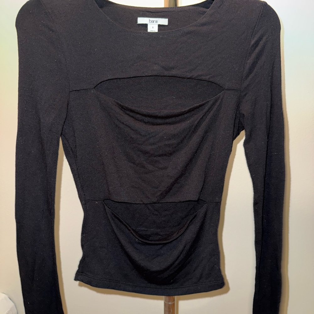 bar III Black Cut Out Bodysuit